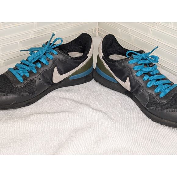Nike Sneakers Internationalist Mid Black Gray Teal Womens Size 7.5 Shoes Running - Picture 4 of 10
